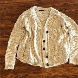 UO BDG Chunky sweater cardigan cream